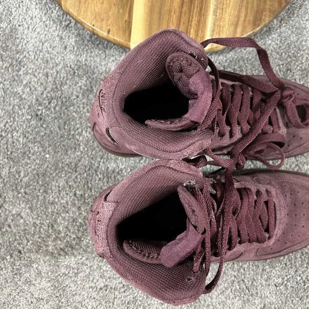 Nike Air Force 1 High LV8 AF1 GS 807617-600 Kids Sz 6Y Burgundy Crush Shoes Used